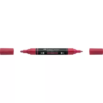   Akril marker kétvégű MULTIMARK 433 Faber-Castell piros bogyó