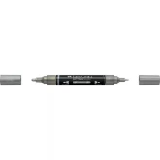 Akril marker kétvégű MULTIMARK 251 Faber-Castell ezüst 