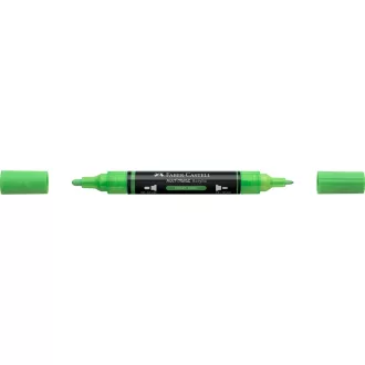   Akril marker kétvégű MULTIMARK 257 Faber-Castell neon zöld