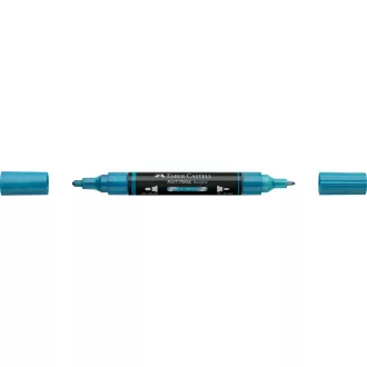   Akril marker kétvégű MULTIMARK 292 Faber-Castell metál kék