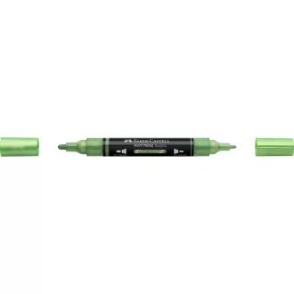   Akril marker kétvégű MULTIMARK 298 Faber-Castell metál zsályazöld
