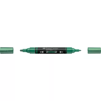   Akril marker kétvégű MULTIMARK 295 Faber-Castell metál zöld