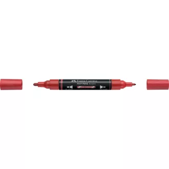   Akril marker kétvégű MULTIMARK 296 Faber-Castell metál piros