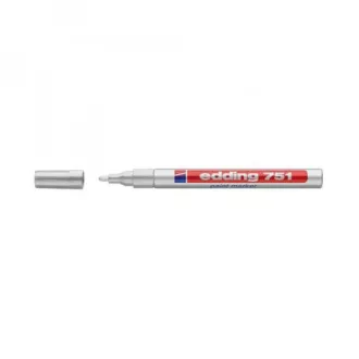 Lakkmarker 1-2mm, kerek Edding 751 ezüst