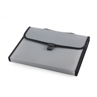   Irattartó táska, harmonikatáska, 13 rekeszes füles csatos Bluering® szürke