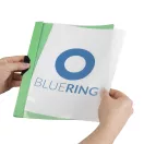 Gyorsfűző klip mappa A4, műanyag 30laphoz fém klippes Bluering® zöld