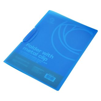   Gyorsfűző klip mappa A4, műanyag 30laphoz műanyag klippes Bluering® kék