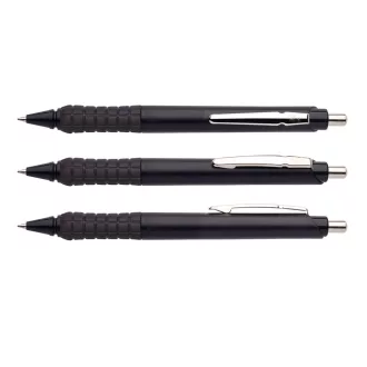   Golyóstoll nyomógombos 0,8mm, műanyag fekete test Apollo K, írásszín fekete