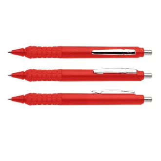   Golyóstoll nyomógombos 0,8mm, műanyag piros test Apollo K, írásszín piros