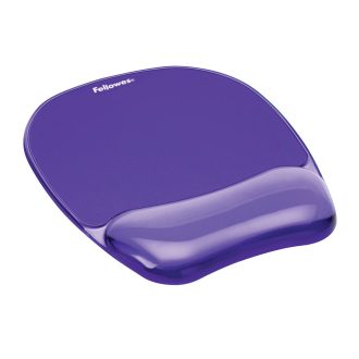   Egérpad csuklótámasszal, géltöltésű, Fellowes® Crystal Gel, lila