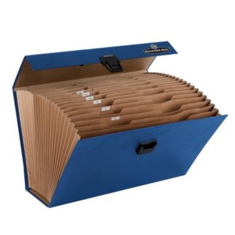   Irattartó -. harmonikatáska, karton, 250 x 362 x 124 mm.,19 rekeszes, Fellowes® Bankers Box Handifile, kék