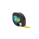 Feliratozógép szalag Dymo Letratag S0721620/59423 12mmx4m, ORIGINAL sárga