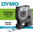 Feliratozógép szalag Dymo D1 S0720500/45010 12mmx7m, ORIGINAL, fekete/víztiszta