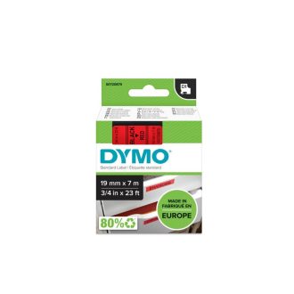  Feliratozógép szalag Dymo D1 S0720870/45807 19mmx7m, ORIGINAL, fekete/piros