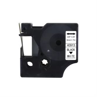   Feliratozógép szalag kompatibilis Dymo S0720680/40913 9mmx7m ECO fekete/fehér