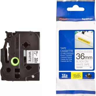   Feliratozógép szalag, Brother TZES261 36mmx8m ORIGINAL fekete/fehér