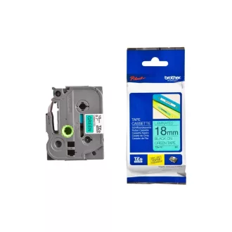   Feliratozógép szalag, Brother TZE741 18mmx8m ORIGINAL zöld/fekete