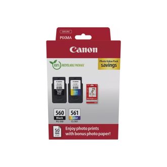   Canon PG560/CL561 tintapatron + 10x15 fényes fotópapír multipack ORIGINAL