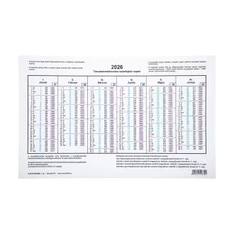 TB számfejtési naptár A.3516-38/2026