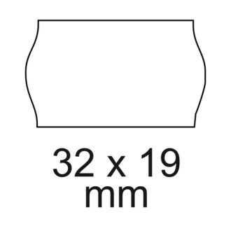   Árazószalag 32x19mm, stancolt 10 tekercs/csomag, Bluering®, fehér