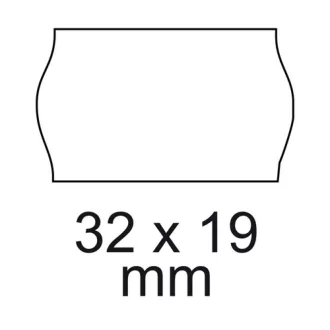 Árazószalag 32x19mm, stancolt 10 tekercs/csomag, fehér