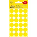 Etikett címke, o18mm, jelölésre, 24 címke/ív, 4 ív/doboz, Avery sárga