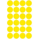 Etikett címke, o18mm, jelölésre, 24 címke/ív, 4 ív/doboz, Avery sárga