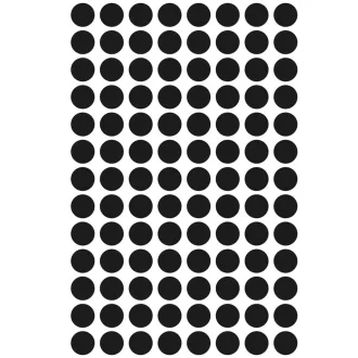   Etikett címke, o8mm, jelölésre, 104 címke/ív, 4 ív/doboz, Avery fekete