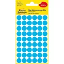 Etikett címke, o12mm, jelölésre, 54 címke/ív, 5 ív/doboz, Avery kék