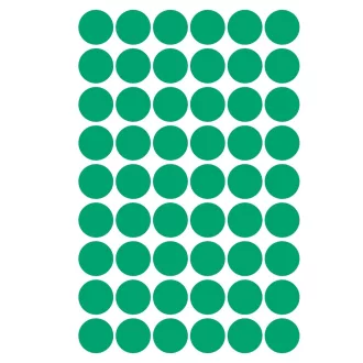   Etikett címke, o12mm, jelölésre, 54 címke/ív, 5 ív/doboz, Avery zöld