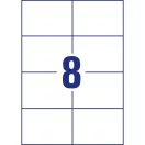 Etikett címke, 105 x74mm, univerzális, 8 címke/ív, 100 ív/doboz, Avery fehér