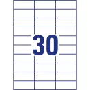 Etikett címke, 70 x29,7mm, univerzális, 30 címke/ív, 100 ív/doboz, Avery fehér