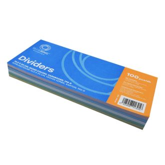   Elválasztócsík, karton 190g. 10,5x24cm, 100 db/csomag, Bluering® vegyes színek