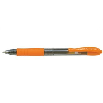   Zseléstoll 0,7mm, nyomógombos Pilot G-2, írásszín narancs
