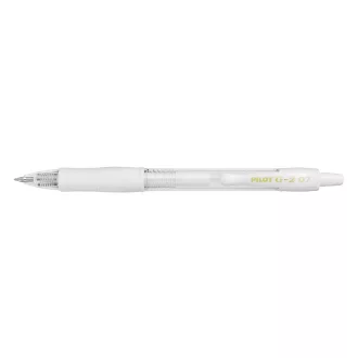   Zseléstoll 0,7mm, nyomógombos Pilot G-2, írásszín pasztell fehér