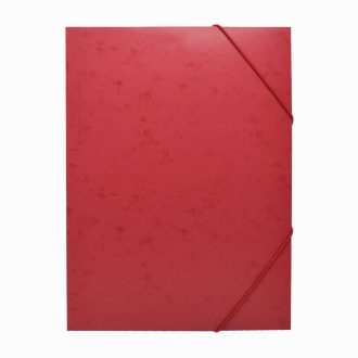   Gumis mappa A4, festett prespán mintás karton Bluering® piros