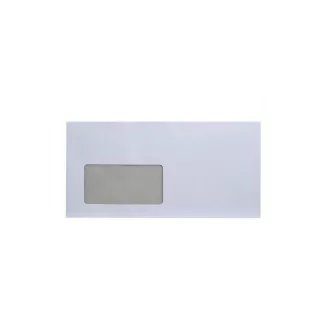   Boríték LC6/5 enyvezett bélésnyomott bal ablakos 35x90mm 114x229mm B20A20 külső záródású Bluering® fehér