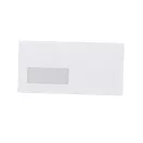 Boríték LC6/5 enyvezett bélésnyomott bal ablakos 35x90mm 114x229mm B20A20 külső záródású Bluering® fehér