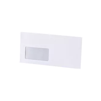  Boríték LA4 enyvezett bélésnyomott bal ablakos 35x90mm A20B20 Bluering® fehér