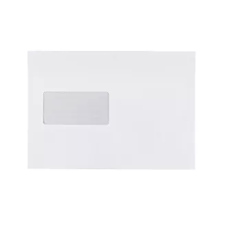   Boríték LC/5 enyvezett bélésnyomott bal ablakos 45x90mm 162x229mm B20A60 Bluering® fehér