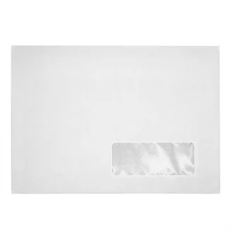   Boríték LC/5 öntapadó bélésnyomott jobb ablakos 35x90mm 162x229mm J28A20 Bluering® fehér