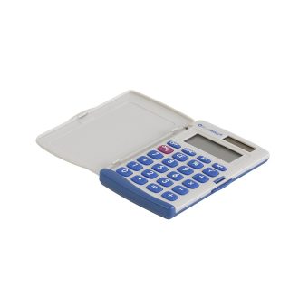   Zsebszámológép 8 digit fedeles napelemes gumírozott gombokkal Bluering®
