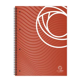   Spirálfüzet A4, 80lap, perforált lyukasztott Bluering® kockás