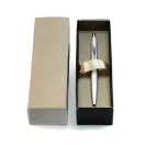 Golyóstoll 0,8mm, fém, rozsdamentes acél test, díszdobozban Bluering® Metal, írásszín kék