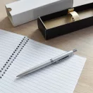 Golyóstoll 0,8mm, fém, rozsdamentes acél test, díszdobozban Bluering® Metal, írásszín kék