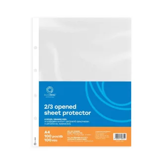   Genotherm lefűzhető, A4, 100 micron narancsos belül 2/3 részben nyitott 4 lyukú Bluering® 100 db/csomag,