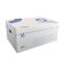 Archiváló konténer karton doboz fedeles 54x36x25cm, felfelé nyíló tetővel Bluering® fehér-kék