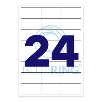 Etikett címke, 64,3x34mm, 100 lap, 24 címke/lap Bluering®