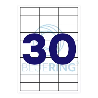 Etikett címke, 70x29,6mm, 100 lap, 30 címke/lap Bluering®
