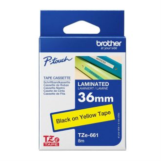   Feliratozógép szalag, Brother TZE661 36mmx8m ORIGINAL fekete/sárga
